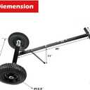 Fouwick 600LBS Trailer Dolly, 1-7/8 Hitch Ball with 12 Pneumatic Tires, Black Powder Coated Steel Trailer Mover Dolly (JT-TC003) Black Wheel