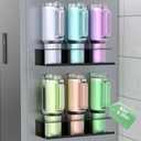 POLRAI 2 Pack Magnetic Stanley Cup Holder for Fridge, Water Bottle Organizer for Tumbler with Double Sided Tape Hold Stanley Cup Accessories for Kitchen Cabinet Wall