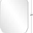 Silver Wall Mirror-Beveled Edge Frameless Mirror for Bathroom, Vanity, Bedroom, Rectangle Mirrors 20X28inch