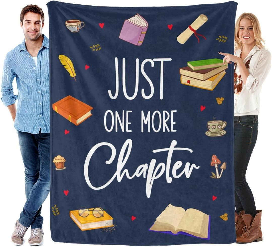 S SERUYOO Reading Book Blanket for Book Lovers, 60"X50" Throw Blanket Suitable for Book Lovers, Readers, Teacher, Graduation Student, Librarian, Bookworm, Bookish, Book Club Gifts for Her Him