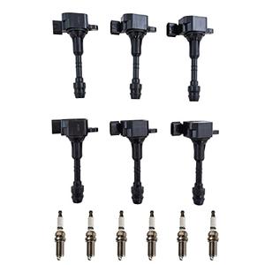 TRQ Ignition Kit Ignition Coil Set Spark Plugs Compatible with 01-04 INFINITI 01-21 Nissan 09-12 Suzuki, 12 Pcs