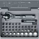 Upgraded Magnetic Screwdriver Set, 40 in 1 Ratchet Screwdriver Set with Detachable Ratchet Handle, 180 Ratchet Head Precision Repair Tool Kit for Electrical,Automotive,Bicycle,Furniture Model Repair