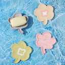 Silicone Soap Dish Shampoo Bar Soap Holder with Drain Spout Soaps Holders Tray Draining Soap Bar Holder Flower Shape Soap Saver for Shower Bathroom Organizer 2 Pack Pink