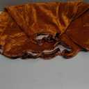 Brown Christmas Tree Skirt 48 Inches Neutral Velvet Christmas Tree Skirts Modern Scalloped Edge Xmas Decorations Minimalist Mat for Home Indoor Outdoor Holiday Party Decor