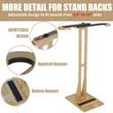 Surfboard Stand Racks, Sturdy Surfboard Racks Standing with Floor-Standing Design,Stand Shortboard and Longboard Organizer, Beech Wood, 1PCS