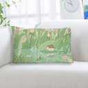 Kawaii Green Pillowcases Cute Pillow Case Japanese, Flowers and Plants Korean Home Decor Pillow Cases, Kawaii Anime Aesthetics Pillow Covers Decorative Pillowcase 20"x30" Inches