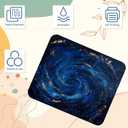 Small Mouse Pad Blue Starry Space Spiral Desk Pad, Comfortable Mouse Mat with Non-Slip Rubber Base, 8.3" x 9.8" Mousepad for Computer, Laptop, Game, Office & Home