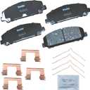 Bendix Priority1 CFC1509 Ceramic Front Brake Pads compatible with INFINITI QX56 2013-2006, QX80 2024-2014, Nissan Armada 2015-2006, Armada 2022-2017, TITAN 2015-2007, TITAN 2019-2017, 2022-2021, 2024