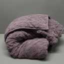 Drewin 15 lbs Weighted Blanket Queen Size, 60 x 80 inches, Dual Sided Soft Fuzzy Jacquard Sherpa Weighted Blankets for Adults, Comfortable Sofa Bed Blanket for Sleeping, Purple