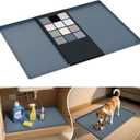 URMONA Waterproof Silicone Under Sink Mat 31'' x 22'' Shelf Liner for Kitchen and Bathroom, Cabinet and Counter Protector, Storage and Organizers, Litter Mat, Pet Cat Puppy Essentials (Dark Grey)