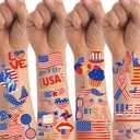 100 PCS 4th of July Temporary Tattoos Fourth of July Accessories 4th of July Accessories Party Favors Decorations USA Tattoos Patriotic Stickers 4th of July Outfits for women Fourth of July Deals