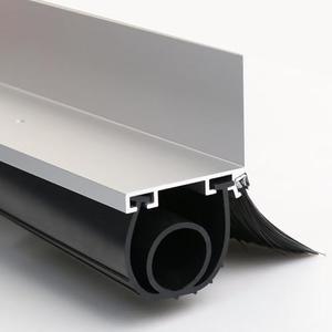 Duzzy Universal Garage Door Seals Kits, Weatherproofing Garage Door Seals Bottom Rubber with Brush and Aluminum Track Retainer Base Kit, U Shape+O Ring Heavy Duty Weatherproof Parts Kits (16.5 Feet)