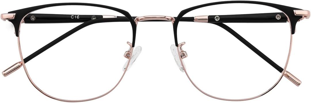 GUDVUE Blue Light Glasses, Computer/Gaming/TV/Phones Glasses for Women/men, Anti Glare/UV400/Eye Strain, Rose Gold Pro