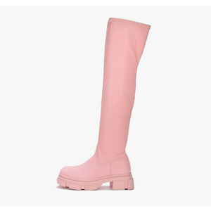 Cape Robbin Campi Knee High Chunky Lug Round Toe Boots (Campi) Size 10