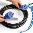 30 amp 4 Prong Generator Cord 125/250 Volt 30 amp Plug Adapter,NEMA L14-30P/R 10FT Extension Power Cord 30 Amp Male Plug to Female Receptacle 10 Gauge Generator Electrical Cord,Load Up to 7500W