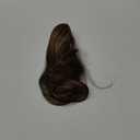 Clip in Ponytail Extension 18 Inch Pony Tails Hair Extensions for Women Long Straight Curly Tail Ponytail Hair piece Synthetic Fake Versatile Pony (Brunette/Ash Blonde)