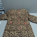 Amazon Essentials Girls' Long Heavyweight Hooded Puffer Jacket, Camel Cheetah Print, Medium