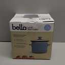 bella 1.5 Qt Slow Cooker with 3 Heat Manual Control, Ceramic Nonstick Coating, Dishwasher Safe Stoneware Pot and Tempered Glass Lid, Tangle Free Cord Wrap & Cool Touch Handles, Surf