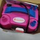 IDAODAN Electric Balloon Pump, Portable Electric Balloon Blower Machine Balloon Air Pump Dual Nozzle Rose Red 110V 600W Balloon Inflator for Party Decorations