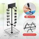 TJ.MOREE Chip Rack Display Stand, Chip Bag Holder for Party 360 Rotating 48 Clips Countertop Snack Hanger, Snack Retail Display Rack