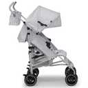 babyGap Classic Stroller - Lightweight Stroller with Recline, Compact Fold & Removable Parent Organizer - Made with Sustainable Materials, Grey Stripes