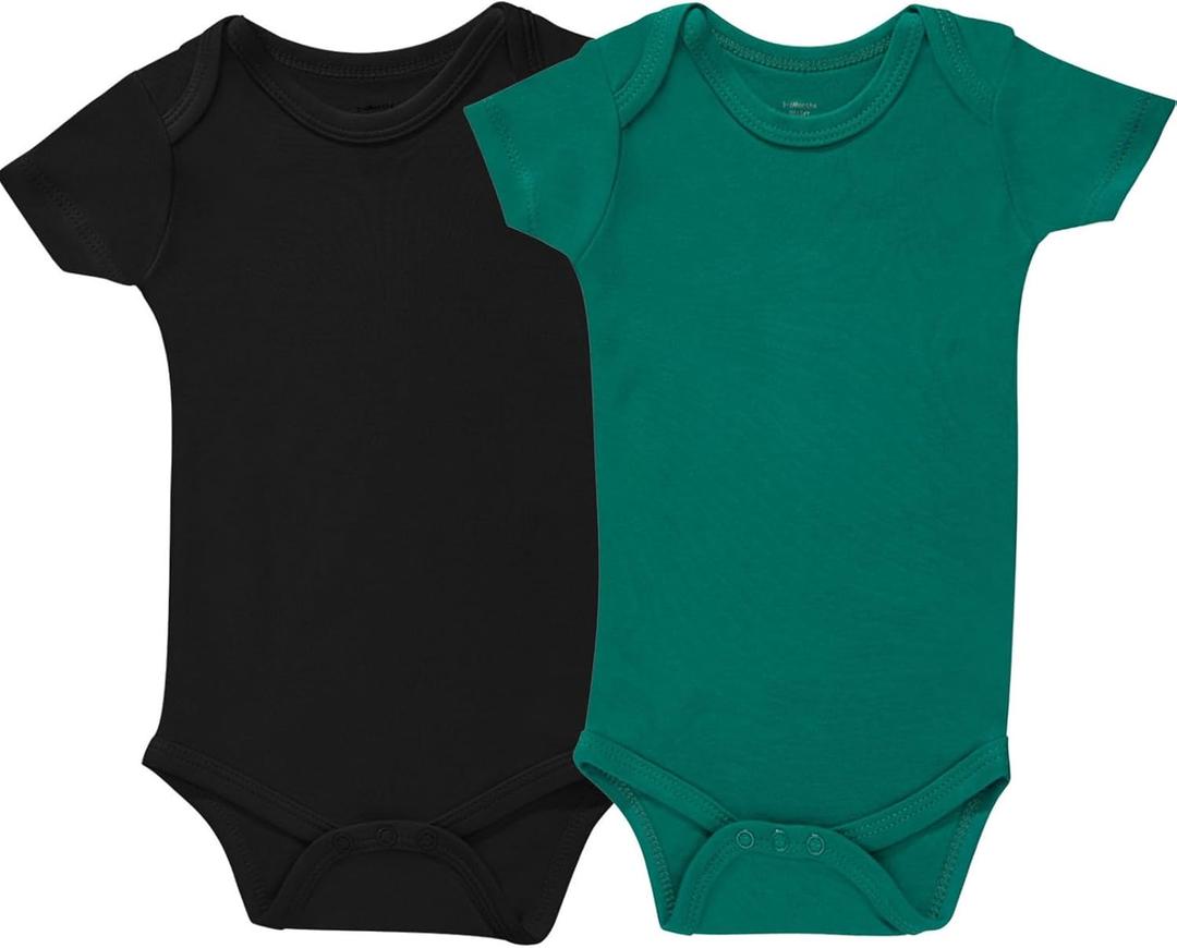 GUISBY Baby Boys Girls Short Sleeve Bodysuits for Summer 2-Pack Sets 0-24 Months