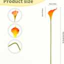 Calla Lily Artificial Flowers 16 PCS 25" Real Touch Long Stem Faux Calla Lillies for DIY Wedding Bouquet Party Home Decor (Sunset Red)
