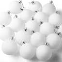 JOYIN 18 Pcs Christmas Ball Ornaments Blank White, Ball Ornaments for DIY Art & Craft Christmas Tree Decoration Shatterproof for Xmas Party Favors Supplies Presents