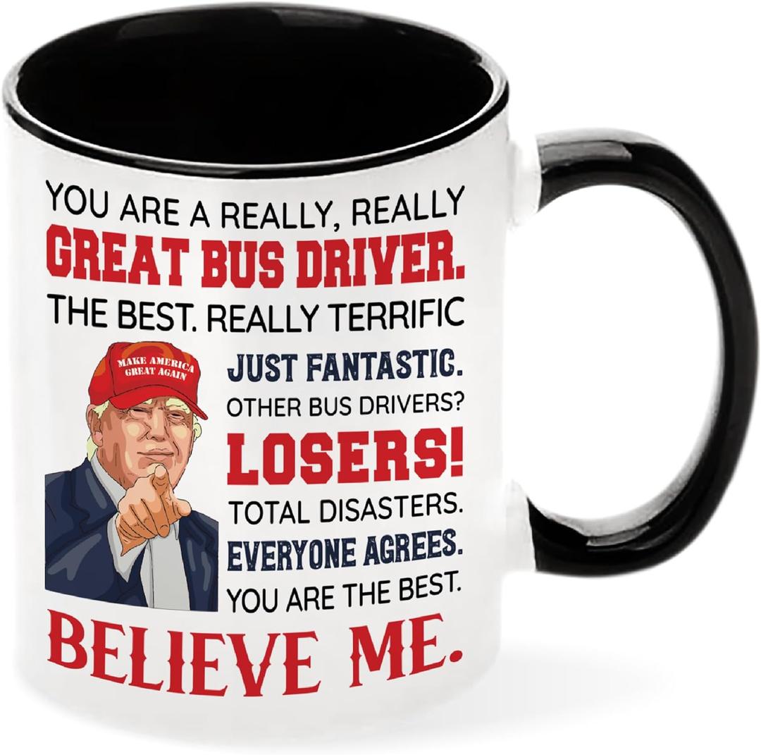 Bus Driver Mug 11 Oz - Appreciation Gifts for Men, Women - School Bus Gifts - Back to School for Kids - Retired Driver Gift - Coffee Cup
