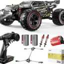 DEERC 209E 1:10 Fast Brushless RC Car for Adults & Boys, 60+ KMH High Speed 4WD Off-Road Remote Control Truck with 2 x 3S Batteries & Extra Swing Arms, Hobby Grade Racing Car, RC Crawler Gift