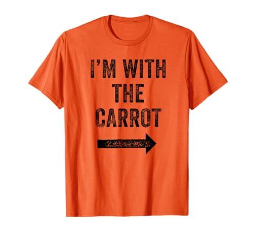 Funny I'm with The Carrot Halloween Costume Mens Womens Kids T-Shirt , Size L