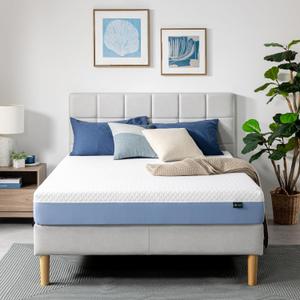 ZINUS 8 Inch Full Cooling Essential Memory Foam Mattress [NewVersion], Fiberglass Free, Medium Feel, Breathable Cooling Layers, Certified Safe Materials (White)