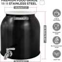 2.5 Gallon Stainless Steel Water Crock, Countertop Water Dispenser for 3-5 Gallon Bottle, Water Bottle Beverage Dispenser with Stainless Steel Spigot & Lid for Parties Lemonade, Home Water