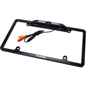 License Plate Frame Backup Camera with 8 LED Rear View Camera 170 Ultra-HD Night Vision Waterproof Rearse Cam.