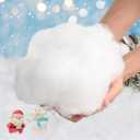 Biggun 20oz Fluffy Fake Snow Decorations - Christmas Artificial Snow Blanket, Indoor Xmas Faux Snow Fiber Cotton Snow Fluff for Winter Christmas Village Tree Decorating, Gifts for Women