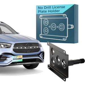 No Drill Front License Plate Bracket Fits Mercedes W205 C-Class | X204 GLK-Class/X205 GLC-Class/W212 W213 E-Class/W166 GLE-Class Front Tow Hook License Plate Holder, Front License Plate Mount