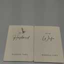 Slim Vow Books (Set of 2 - Design 2) - Soft Cream Canvas Linen Textured Cover Wedding Vow Booklets, Ceremony Speech Promise Notebook Journal, Gift for Newly Engaged Couple, 48 Lined Pages, 5.75" x 4"