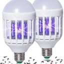 2 Pack Bug Zapper Light Bulb 2 in 1 LED Electronic Light Trap for Fruit Flies, Mosquito, Bug, Insect and Fly Control Killer - Traps