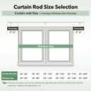 IFELS Heavy Duty Curtain Rods for Windows 66 to 120 Inch, 1 Inch Adjustable White Curtain Rod Set with Easy Installation and Modern Design (A1, White, 30-120")
