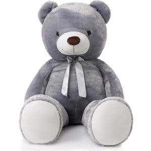 MaoGoLan Giant Grey Teddy Bear 47 inch 4 feet Large Stuffed Gray Teddy Bears Stuffed Animals for Girlfriend Children