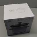 COOK WITH COLOR 2QT Mini Electric Round Slow Cooker - Adjustable Settings, Removable Stoneware Pot, Tempered Glass Lid, Dishwasher Safe, Cool-Touch Side Handles, Slate Blue