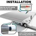 RV Awning Fabric Replacement,Camper Trailer Motorized Awning Replacement for Motorhome,Heavy Duty Weatherproof 18.5oz Outdoor Vinyl RV Canopy 18'(Fabric 17'2") Grey Fade