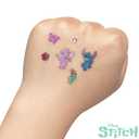 2 x LUV HER Disney Lilo & Stitch Long Tail Hair Bow Set for Girls  Pink & Blue Satin Bows with Stickers  DIY Hair Accessories for Kids Ages 3+