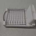 Expandable Dish Drying Rack for Sink or Countertop  Compact Stainless Steel Dish Drainer with Removable Utensil Holder, Rustproof Plate Rack for Small Kitchen Spaces, White