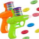 Sumind 2 Pieces Foam Disc Launcher Zip Shot Shooter Disc Shooter (Orange, Green)