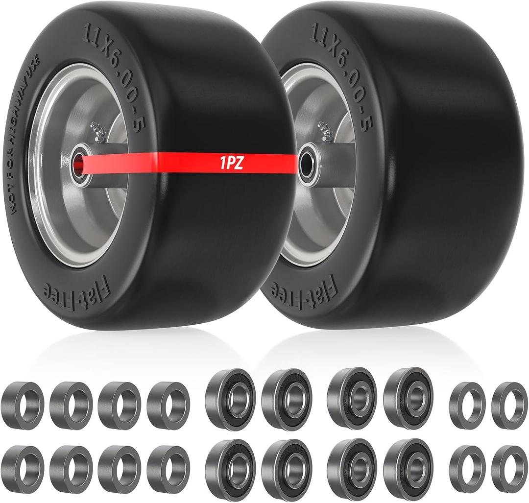 1PZ 11x6.00-5 Flat Free Tires Zero Turn Solid Mower Front Tires 11x6-5