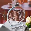 Gifts for Husband from Wife Crystal Husband Plaque To My Husband Keepsake Romantic Anniversary Birthday Christmas Valentine's Day Father's Day Gifts for Him (15 YXGL Husbad)