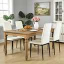Lightdot Dining Chairs Set of 4, Moden Kitchen Table Chairs with Mental Legs and Padded Seat for Dining Room/Kitchen/Living Room/Restaurant, Beige