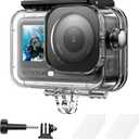 AMAZEAR IPX8 Waterproof Diving Case for DJI OSMO Action 6 Accessories, Action6 Pro 70M/229FT Dive Housing for Deep-Sea Water Sports, Snorkeling, in-Water, Hard Shell, Compact Design, Clear