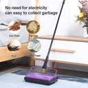 Yocada Carpet Sweeper Cleaner for Home Office Low&Undercoat Carpets Rugs Pet Hair Dust Scraps Paper Small Rubbish Cleaning with a Brush